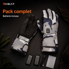 9HEAT Arctic Camo X5 - Gants chauffants camouflage - Pack complet
