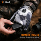 9HEAT Arctic Camo X5 - Gants chauffants camouflage - Batterie