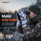 9HEAT Arctic Camo X5 - Gants chauffants camouflage - Usage Matin très froid