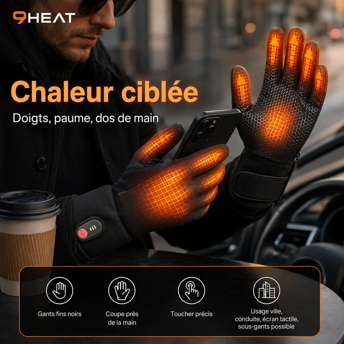 Gants chauffants fins - Light R