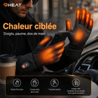 9HEAT Light R - Gants chauffants fins - Zones chauffantes