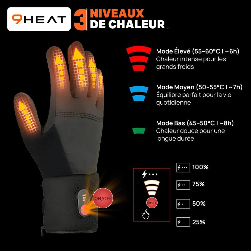 9HEAT Light R - Gants chauffants fins - visuel 4