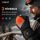 9HEAT Snow M1 - Gants chauffants grand froid - Niveaux chaleur