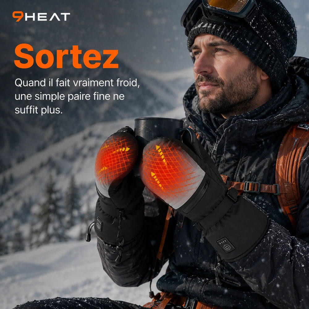 9HEAT Snow M1 - Gants chauffants grand froid - Sortie