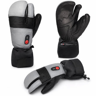 9HEAT Alpine Leather 3 - Gants chauffants trois doigts grand froid