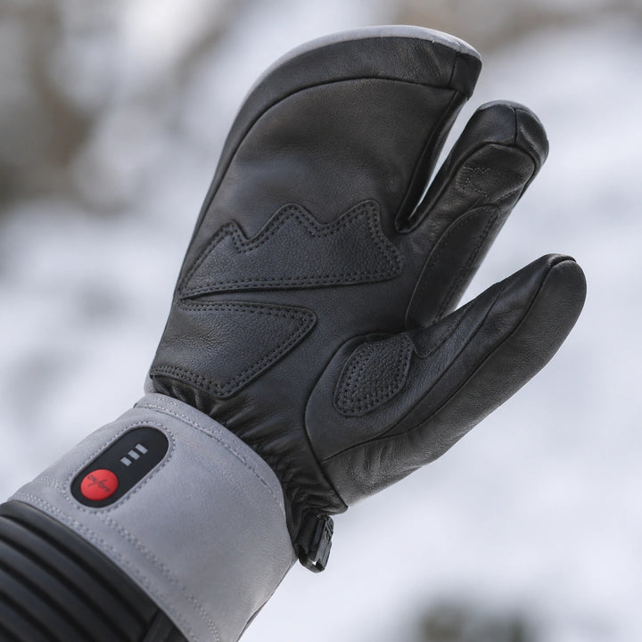 9HEAT Alpine Leather 3 - Gants chauffants trois doigts grand froid