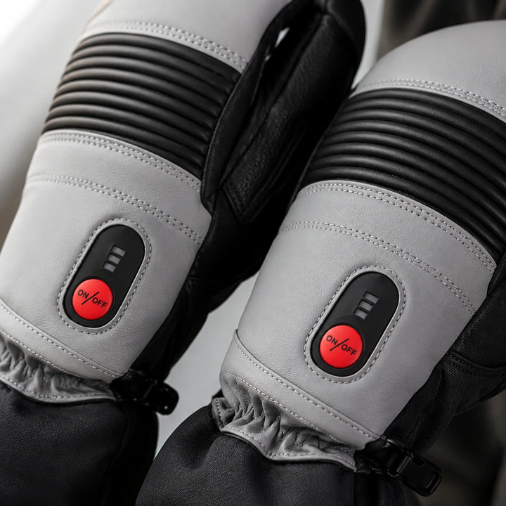 9HEAT Alpine Leather 3 - Gants chauffants trois doigts grand froid