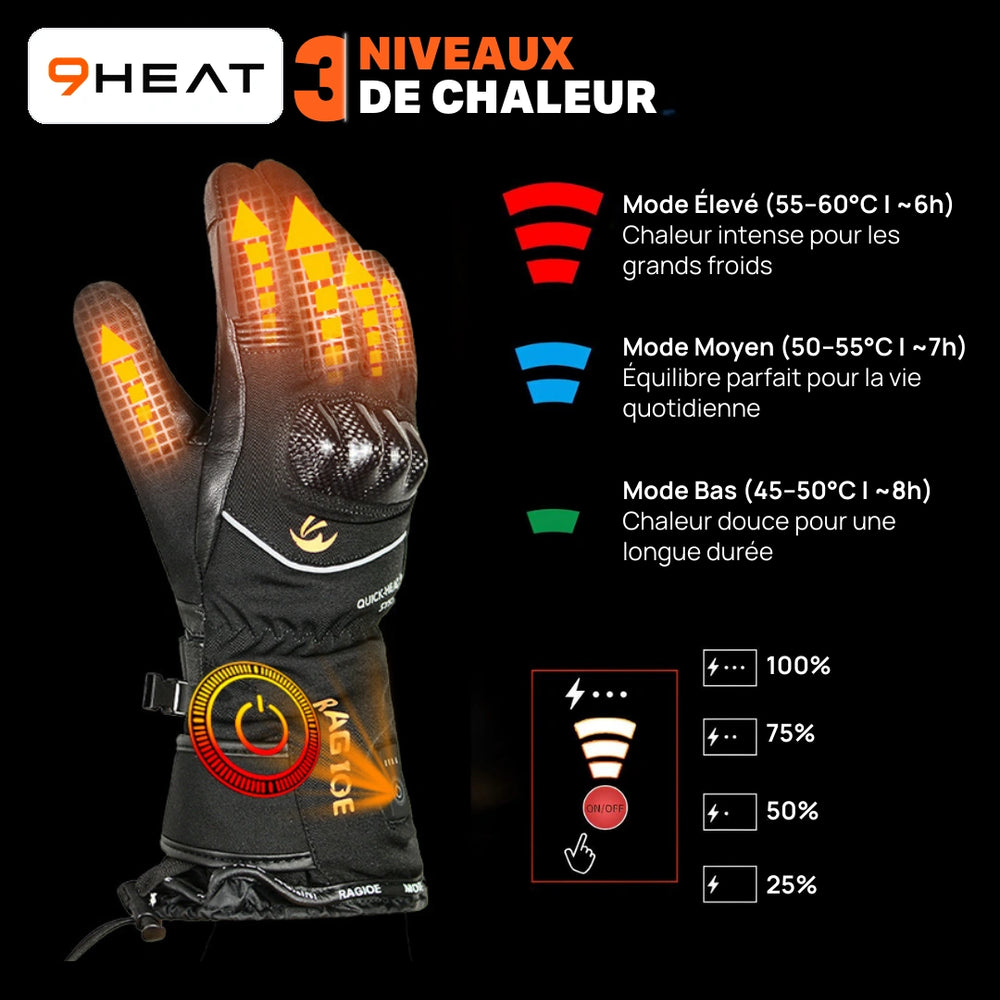 9HEAT Titan 3 - Gants chauffants moto - visuel 4