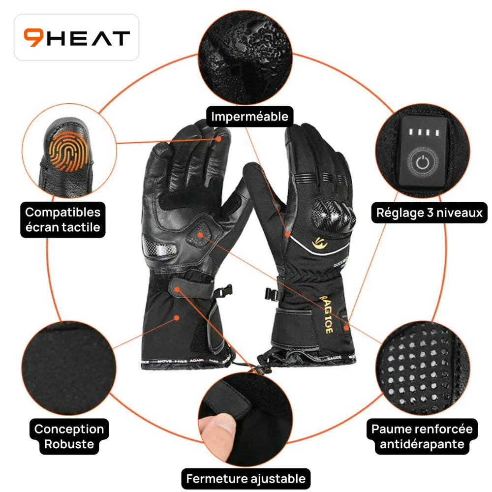 9HEAT Titan 3 - Gants chauffants moto - visuel 5