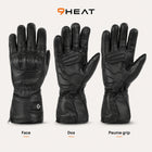 9HEAT Xera 5 - Gants chauffants moto - Studio face dos paume