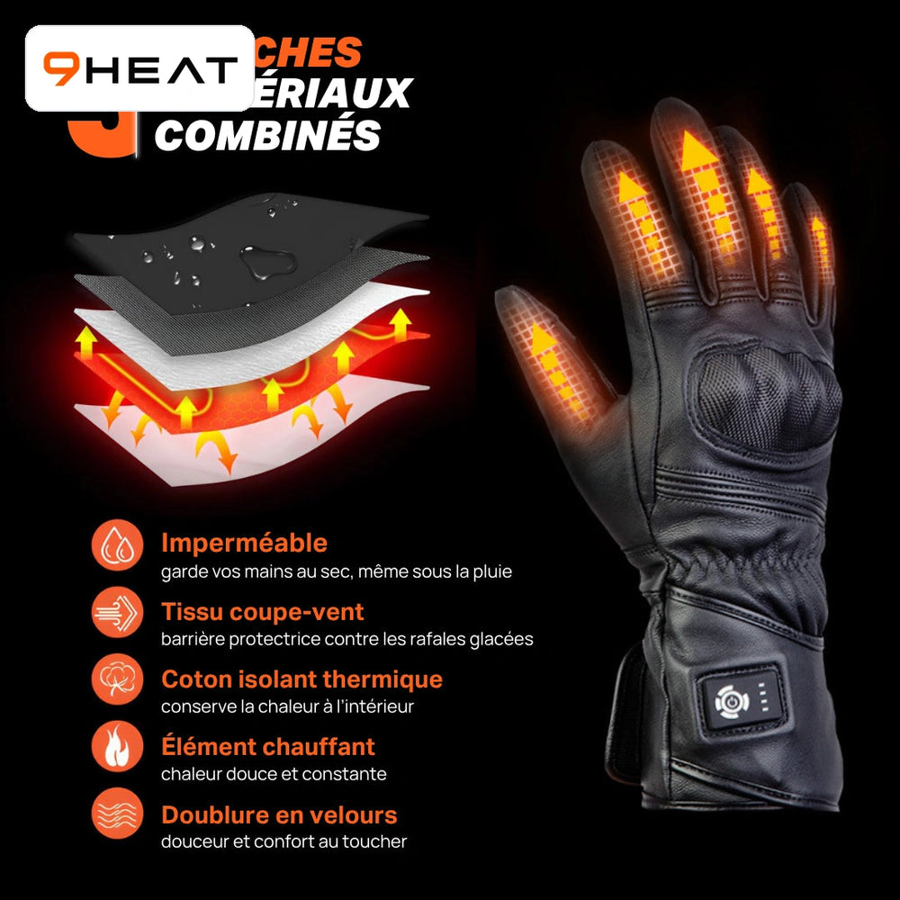 9HEAT Xera 5 - Gants chauffants moto - visuel 3