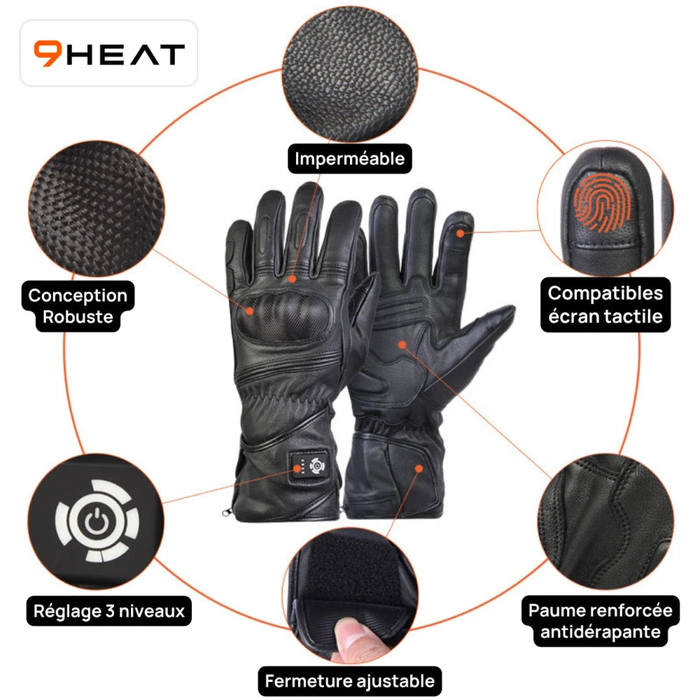 9HEAT Xera 5 - Gants chauffants moto - visuel 5