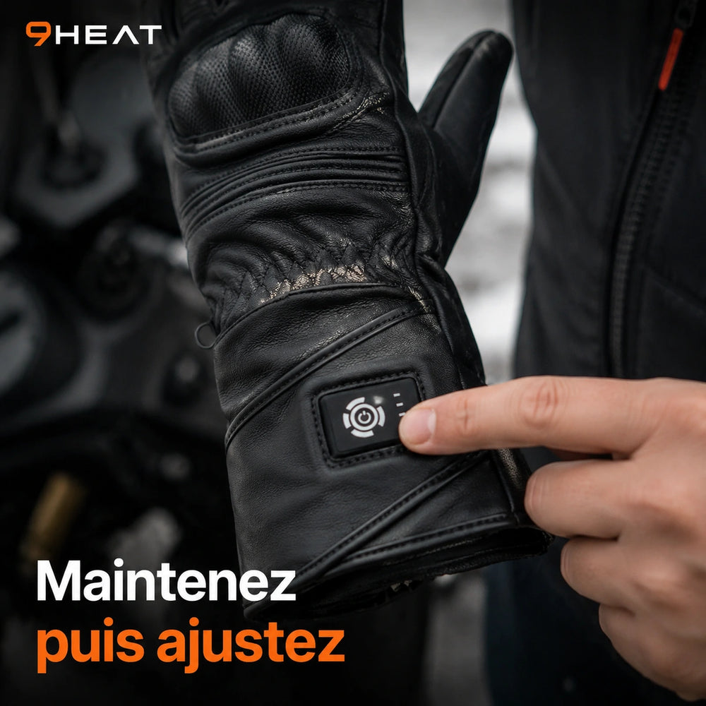 9HEAT Xera 5 - Gants chauffants moto - Controle
