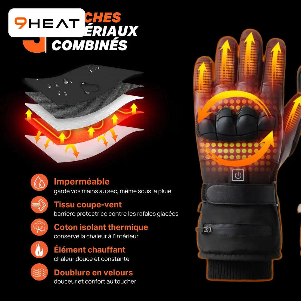 9HEAT Xera R8 - Gants chauffants moto - visuel 4