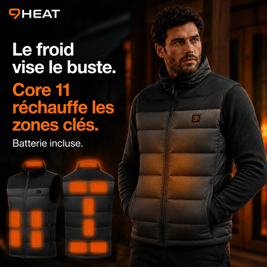 9HEAT Core 11 - Gilet chauffant 11 zones Unisexe