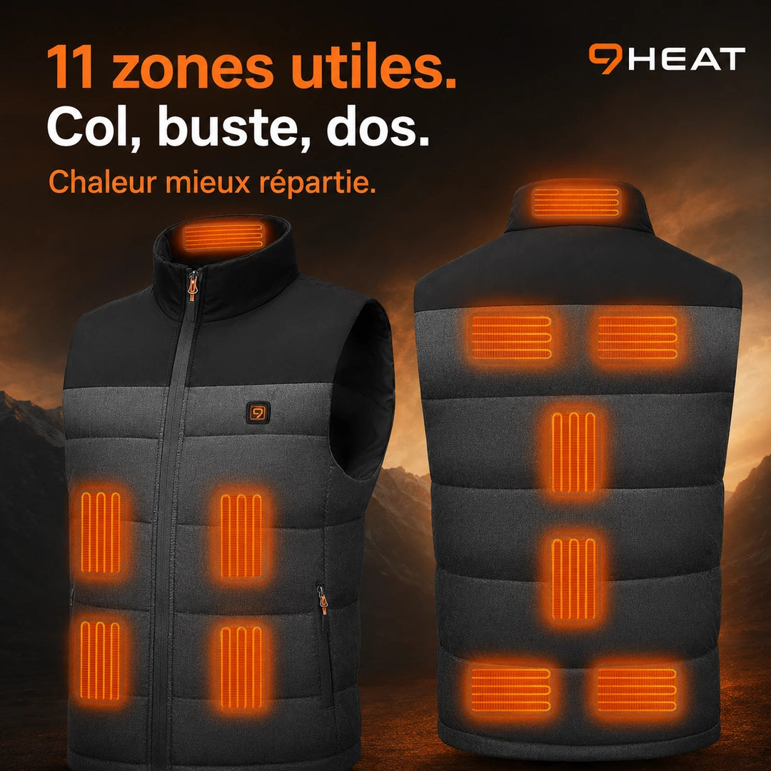 9HEAT Core 11 - Gilet chauffant 11 zones Unisexe