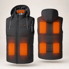 9HEAT Nova V7 - Gilet chauffant à capuche Unisexe - Produit face dos zones chauffantes