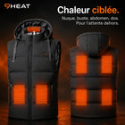 9HEAT Nova V7 - Gilet chauffant à capuche Unisexe - Zones chauffantes