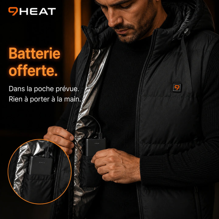 9HEAT Nova V7 - Gilet chauffant à capuche Unisexe