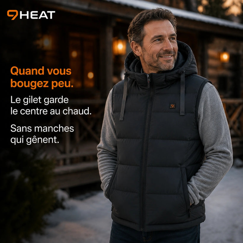 9HEAT Nova V7 - Gilet chauffant à capuche Unisexe