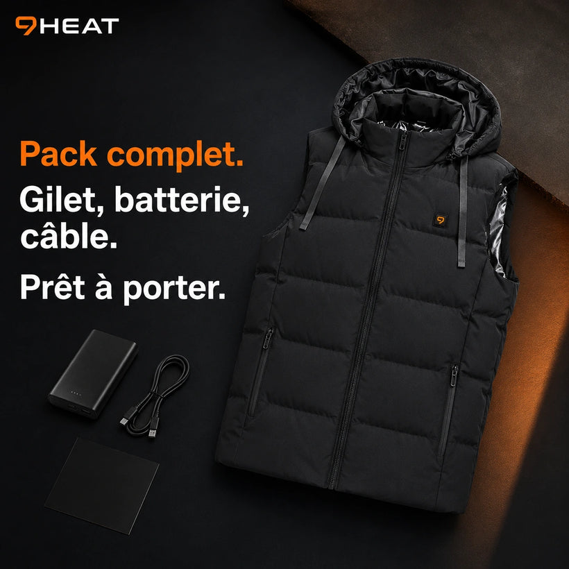 9HEAT Nova V7 - Gilet chauffant à capuche Unisexe