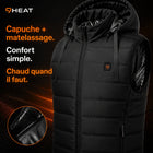 9HEAT Nova V7 - Gilet chauffant à capuche Unisexe - Détail matière