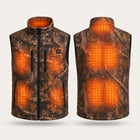 9HEAT Camo K3 - Gilet chauffant sans manches - zones chauffantes avec bouton 9HEAT visible