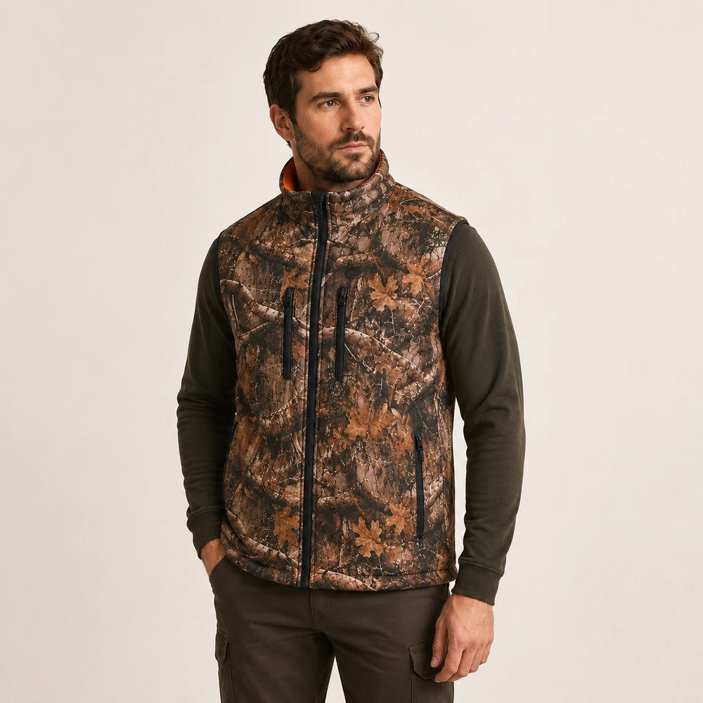 9HEAT Camo K3 - Gilet chauffant sans manches porté - visuel principal 9HEAT