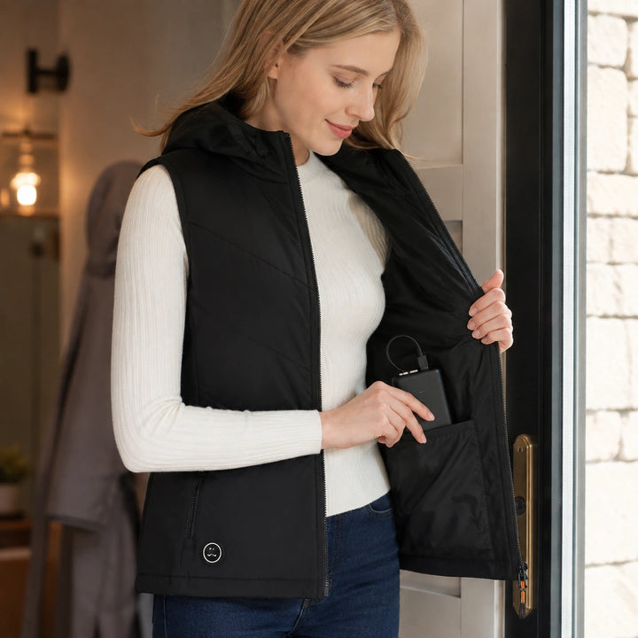 9HEAT Aurore 11 - Gilet chauffant à capuche Femme