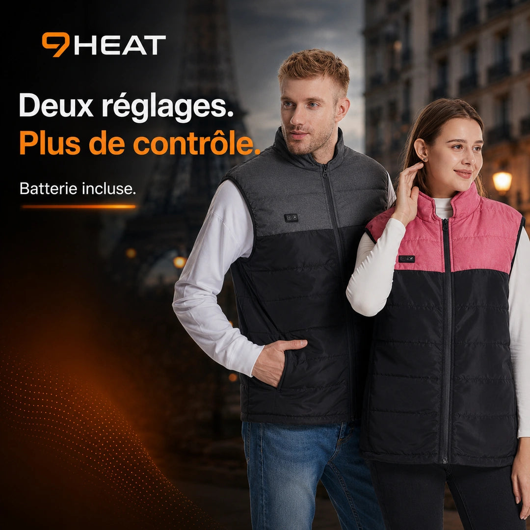 9HEAT Duo 17 - Gilet chauffant double réglage Unisexe