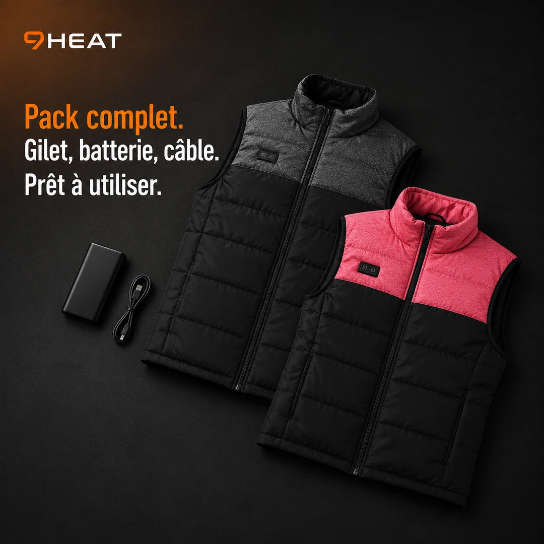 9HEAT Duo 17 - Gilet chauffant double réglage Unisexe