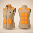 9HEAT Aura 21 - Gilet chauffant Femme - Produit face dos zones chauffantes