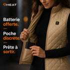 9HEAT Aura 21 - Gilet chauffant Femme - Batterie et poche