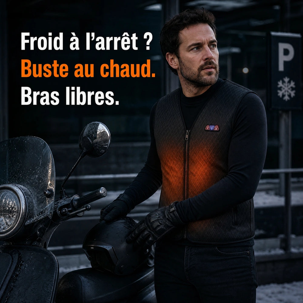 9HEAT Thermo V8 - Gilet chauffant fin Unisexe - Froid à l'arrêt