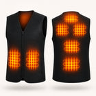 9HEAT Thermo V8 - Gilet chauffant fin Unisexe - zones chauffantes avant et dos fond clair