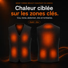 9HEAT Thermo V8 - Gilet chauffant fin Unisexe - zones chauffantes avant et dos