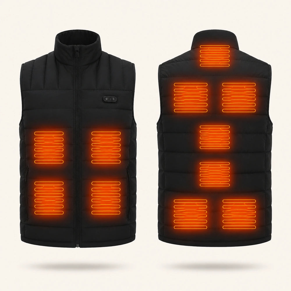 9HEAT Libre 11 - Gilet chauffant grande taille unisexe - Produit exact face et dos