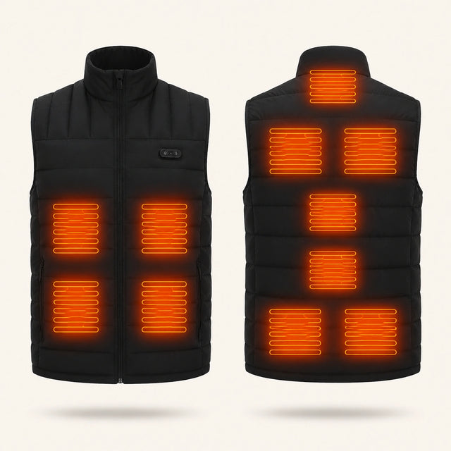 9HEAT Libre 11 - Gilet chauffant grande taille unisexe - Produit exact face et dos