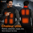 9HEAT Trail V6 - Gilet chauffant outdoor Unisexe - Zones chauffantes