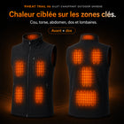 9HEAT Trail V6 - Gilet chauffant outdoor Unisexe - zones chauffantes avant et dos