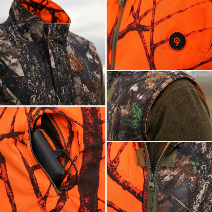 9HEAT Pivot 3 - Gilet chauffant réversible chasse