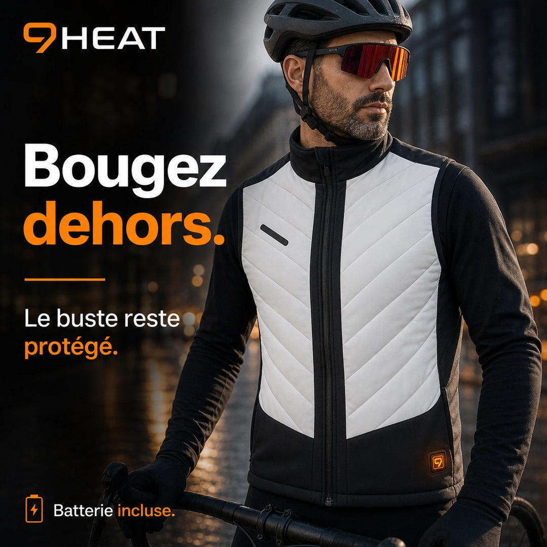 9HEAT Aero R5 - Gilet chauffant sport Homme