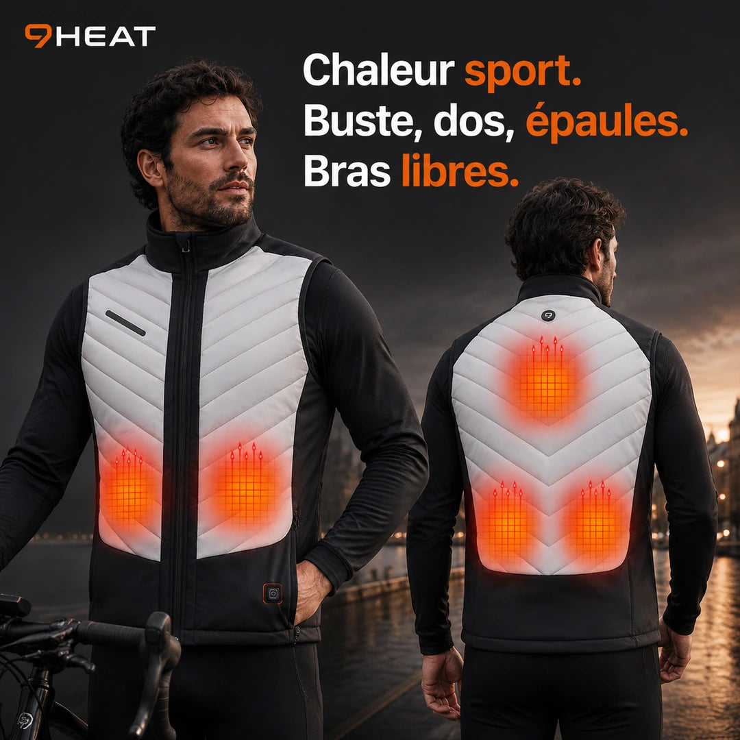 9HEAT Aero R5 - Gilet chauffant sport Homme