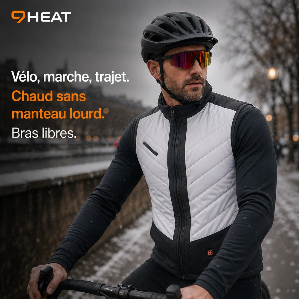 9HEAT Aero R5 - Gilet chauffant sport Homme - Usage réel