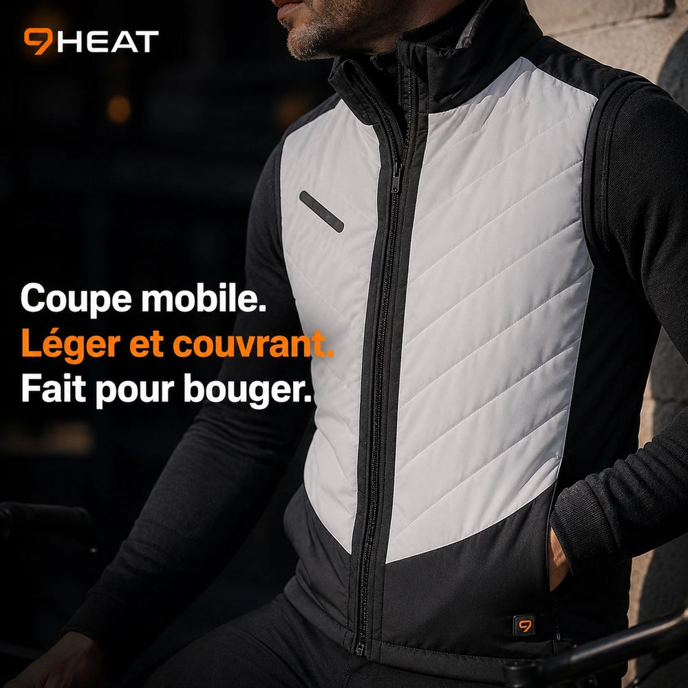 9HEAT Aero R5 - Gilet chauffant sport Homme - Détail matière