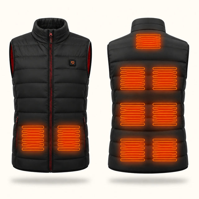 9HEAT Allure 9 - Gilet matelassé chauffant Femme - Produit exact face et dos