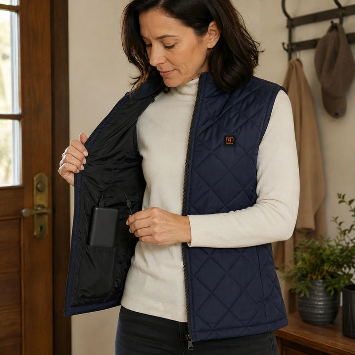 9HEAT Silhouette 9 - Gilet matelassé chauffant Femme