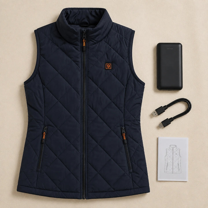 9HEAT Silhouette 9 - Gilet matelassé chauffant Femme