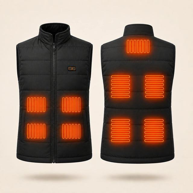 9HEAT Core 9 - Gilet matelassé chauffant unisexe - Couverture catalogue face et dos