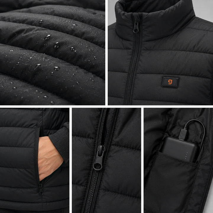 9HEAT Core 9 - Gilet matelassé chauffant unisexe
